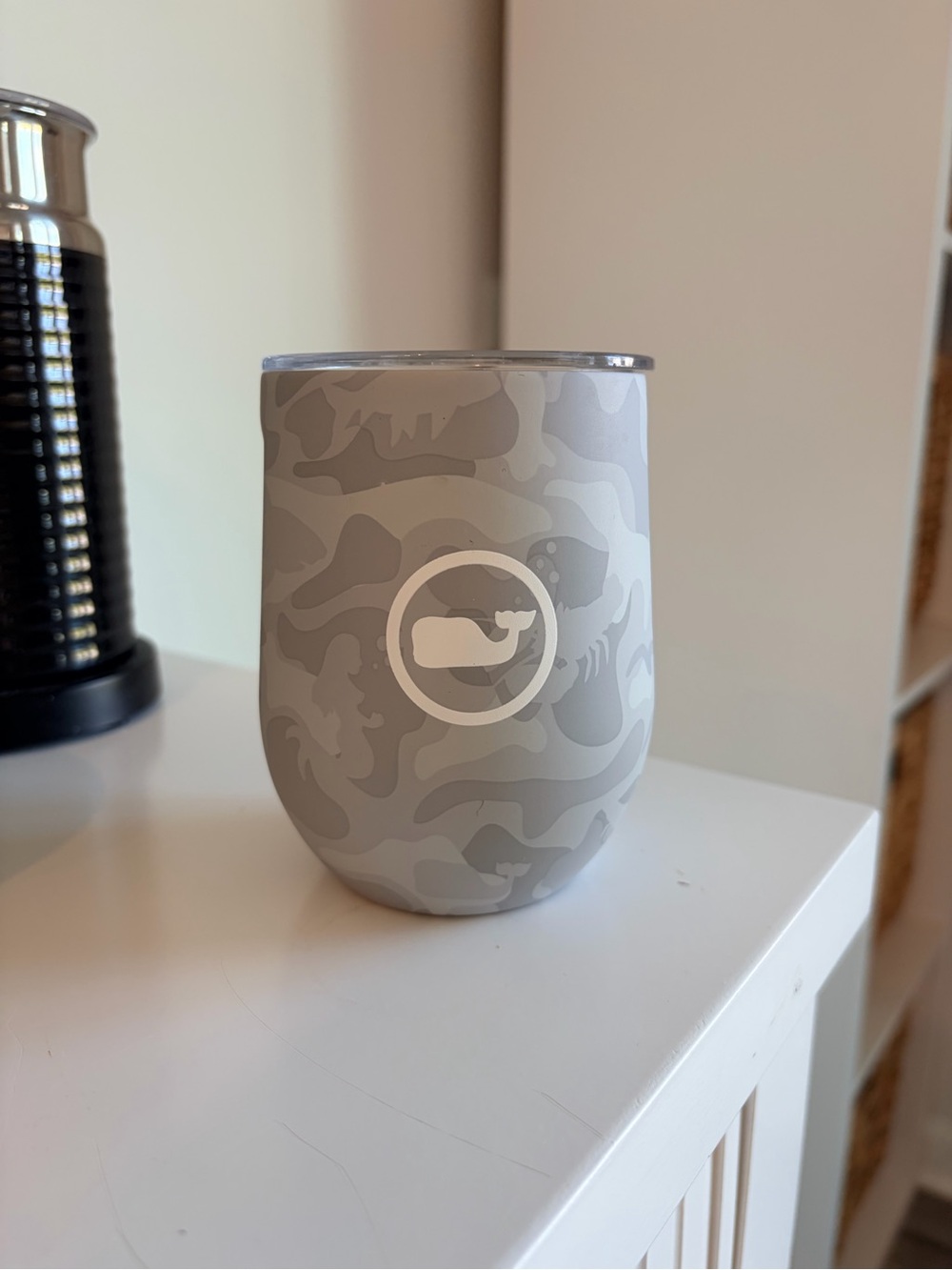 Vineyard Vines x Corkcicle Gray Camo 12oz Stemless Wine Tumbler